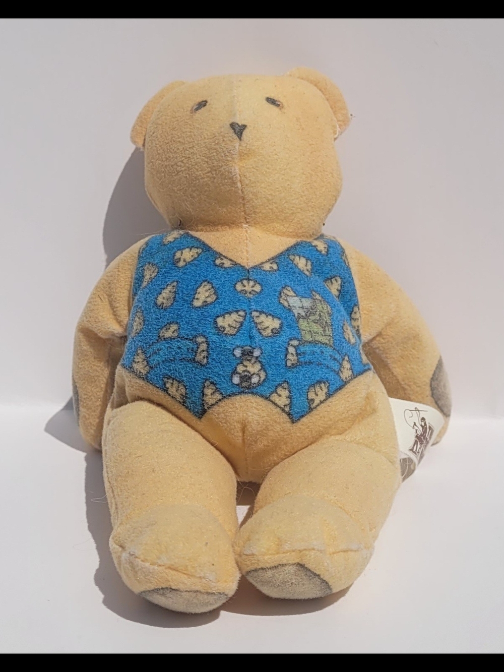 Vintage 1998 Vermont Teddy Bear Co Plush Vest Bear Made in USA The Toy Works